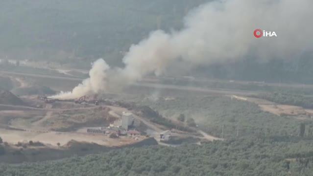 Bursa’da dolgu alanınki yangın büyümeden söndürüldü