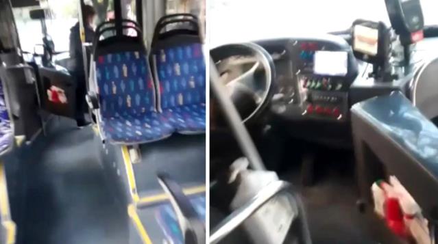Şoför otobüsü bırakıp kaçtı, yolcular şaşkına döndü