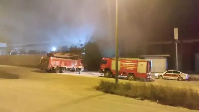 İnegöl’de Orman Fabrikasında Yangın