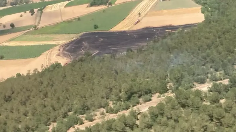 Bursa’da Tarlada Yangın Kontrol Altına Alındı