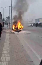 Bursa’da Ticari Taksi Motorundan Çıkan Yangın Büyük Hasara Yol Açtı